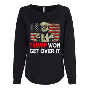 Trump Won Get Over It Patriotic Pro Trump Anti Kamala Funny Womens California Wash Sweatshirt