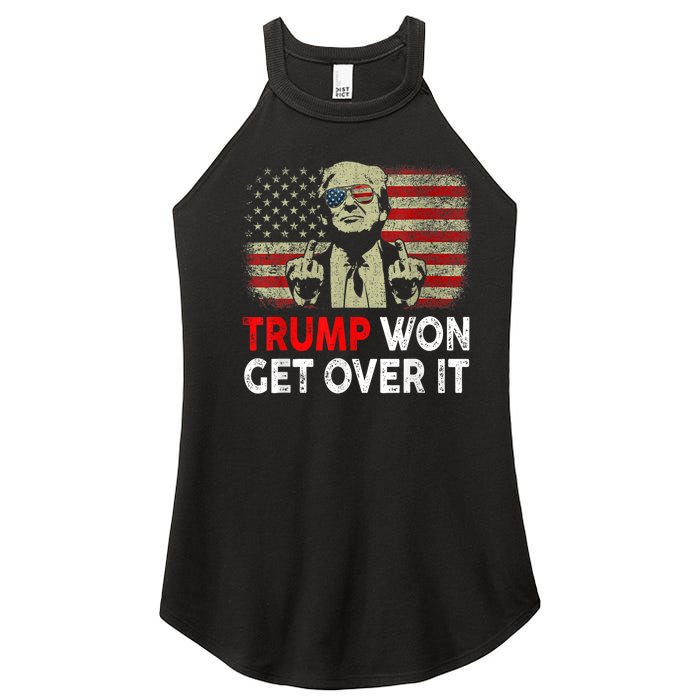 Trump Won Get Over It Patriotic Pro Trump Anti Kamala Funny Women's Perfect Tri Rocker Tank