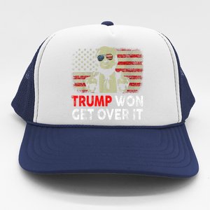 Trump Won Get Over It Patriotic Pro Trump Anti Kamala Funny Trucker Hat