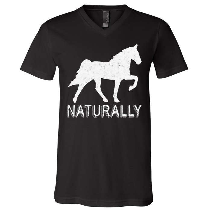 Tennessee Walking Horse Gaited Naturally funny V-Neck T-Shirt