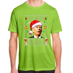 Two Words Happy 4th Of Easter Joe Biden Christmas Sweater  Adult ChromaSoft Performance T-Shirt