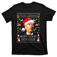 Two Words Happy 4th Of Easter Joe Biden Christmas Sweater  T-Shirt