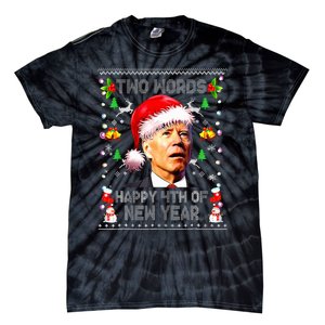 Two Words Happy 4th Of Easter Joe Biden Christmas Sweater  Tie-Dye T-Shirt