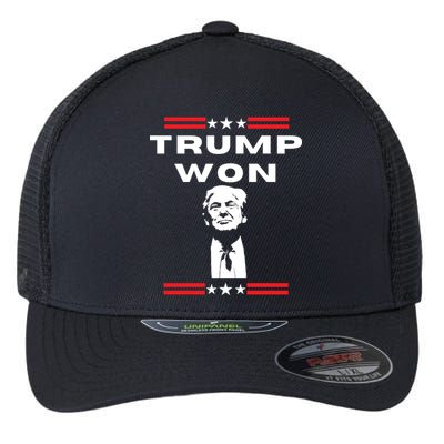 Trump Won, He'll Be Back, Ready To Beat Them A 3rd Time Flexfit Unipanel Trucker Cap