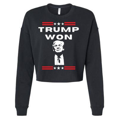 Trump Won, He'll Be Back, Ready To Beat Them A 3rd Time Cropped Pullover Crew