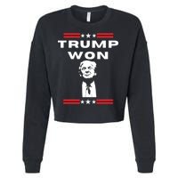 Trump Won, He'll Be Back, Ready To Beat Them A 3rd Time Cropped Pullover Crew