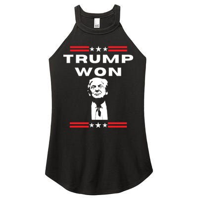 Trump Won, He'll Be Back, Ready To Beat Them A 3rd Time Women's Perfect Tri Rocker Tank