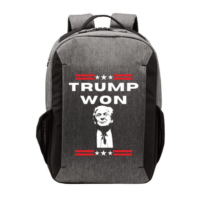 Trump Won, He'll Be Back, Ready To Beat Them A 3rd Time Vector Backpack