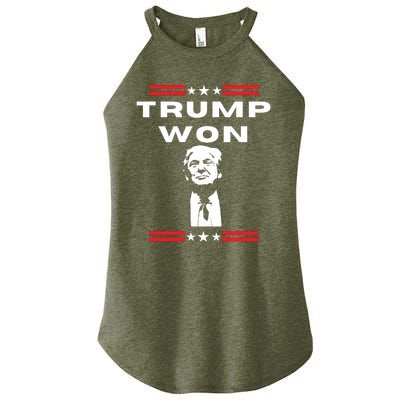 Trump Won, He'll Be Back, Ready To Beat Them A 3rd Time Women’s Perfect Tri Rocker Tank