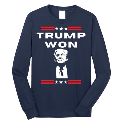 Trump Won, He'll Be Back, Ready To Beat Them A 3rd Time Long Sleeve Shirt