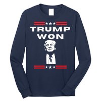 Trump Won, He'll Be Back, Ready To Beat Them A 3rd Time Long Sleeve Shirt