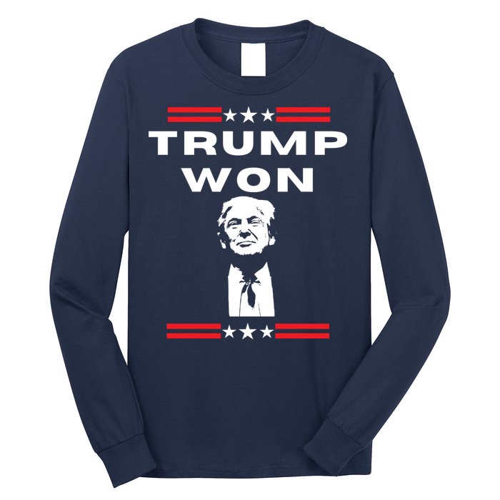 Trump Won, He'll Be Back, Ready To Beat Them A 3rd Time Long Sleeve Shirt