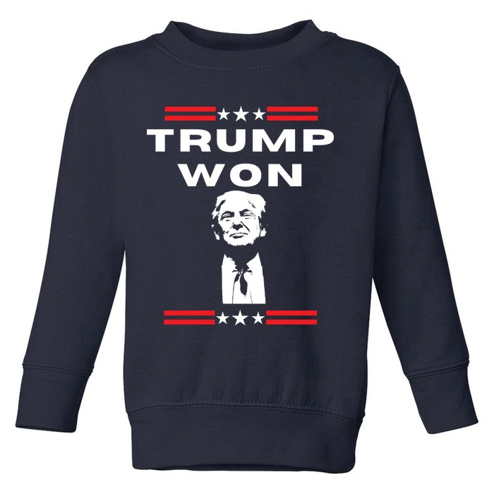 Trump Won, He'll Be Back, Ready To Beat Them A 3rd Time Toddler Sweatshirt