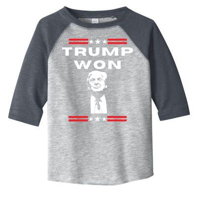 Trump Won, He'll Be Back, Ready To Beat Them A 3rd Time Toddler Fine Jersey T-Shirt