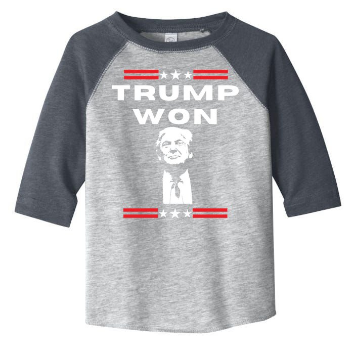 Trump Won, He'll Be Back, Ready To Beat Them A 3rd Time Toddler Fine Jersey T-Shirt
