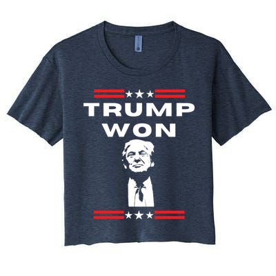 Trump Won, He'll Be Back, Ready To Beat Them A 3rd Time Crop Top