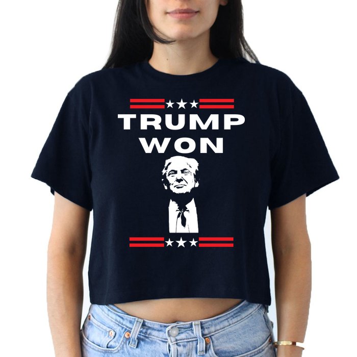 Trump Won, He'll Be Back, Ready To Beat Them A 3rd Time Crop Top