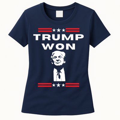Trump Won, He'll Be Back, Ready To Beat Them A 3rd Time Womens T-Shirt