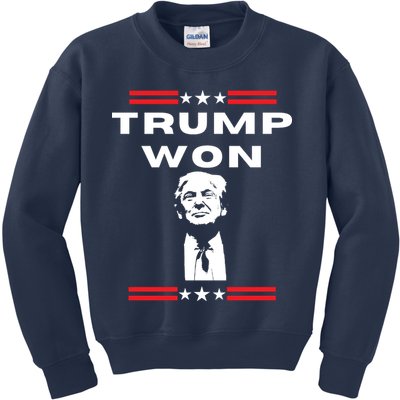 Trump Won, He'll Be Back, Ready To Beat Them A 3rd Time Kids Sweatshirt