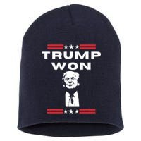Trump Won, He'll Be Back, Ready To Beat Them A 3rd Time Short Acrylic Beanie