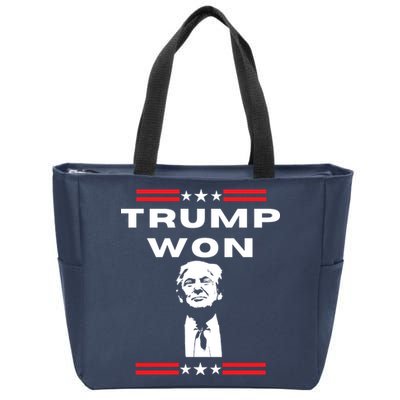 Trump Won, He'll Be Back, Ready To Beat Them A 3rd Time Zip Tote Bag