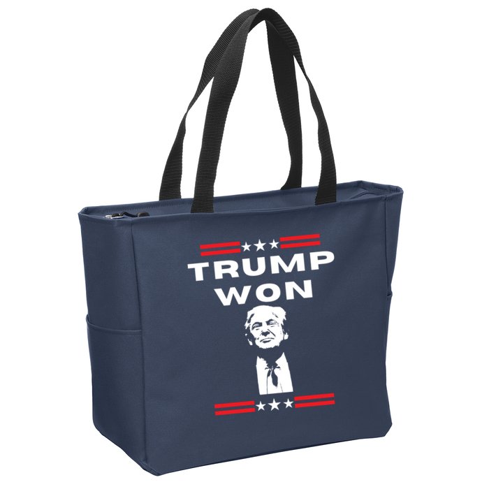 Trump Won, He'll Be Back, Ready To Beat Them A 3rd Time Zip Tote Bag