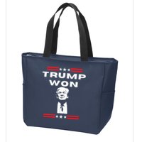Trump Won, He'll Be Back, Ready To Beat Them A 3rd Time Zip Tote Bag
