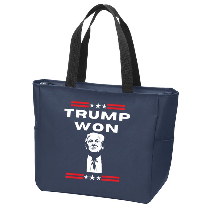 Trump Won, He'll Be Back, Ready To Beat Them A 3rd Time Zip Tote Bag