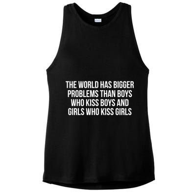 The World Has Bigger Problems Than Who Gift Ladies PosiCharge Tri-Blend Wicking Tank