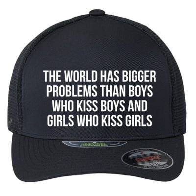 The World Has Bigger Problems Than Who Gift Flexfit Unipanel Trucker Cap