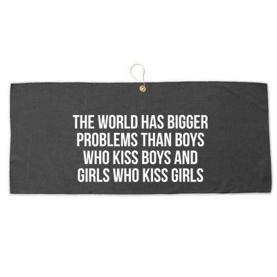 The World Has Bigger Problems Than Who Gift Large Microfiber Waffle Golf Towel