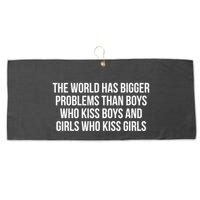 The World Has Bigger Problems Than Who Gift Large Microfiber Waffle Golf Towel