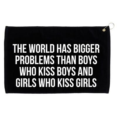 The World Has Bigger Problems Than Who Gift Grommeted Golf Towel