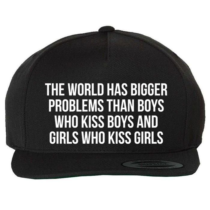 The World Has Bigger Problems Than Who Gift Wool Snapback Cap