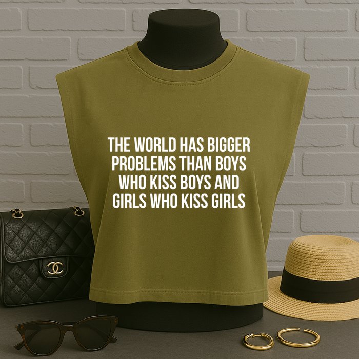The World Has Bigger Problems Than Who Gift Garment-Dyed Women's Muscle Tee