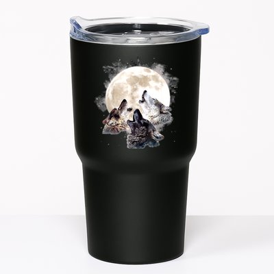 Three Wolves Howling At The Moon Wolf Lover Tumbler