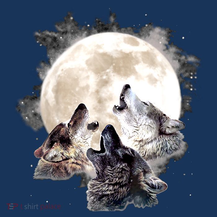 Three Wolves Howling At The Moon Wolf Lover Tall T-Shirt