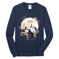Three Wolves Howling At The Moon Wolf Lover Tall Long Sleeve T-Shirt