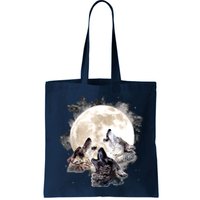 Three Wolves Howling At The Moon Wolf Lover Bag