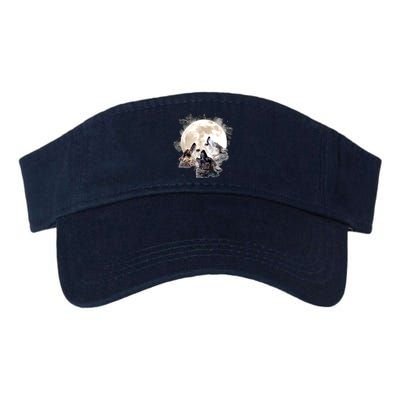 Three Wolves Howling At The Moon Wolf Lover Visor