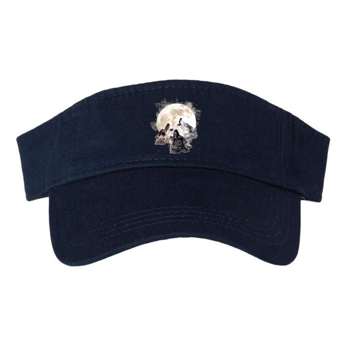 Three Wolves Howling At The Moon Wolf Lover Visor