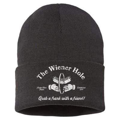 The Wiener Hole Grab A Frank With A Friend Funny Vintage Sustainable Knit Beanie