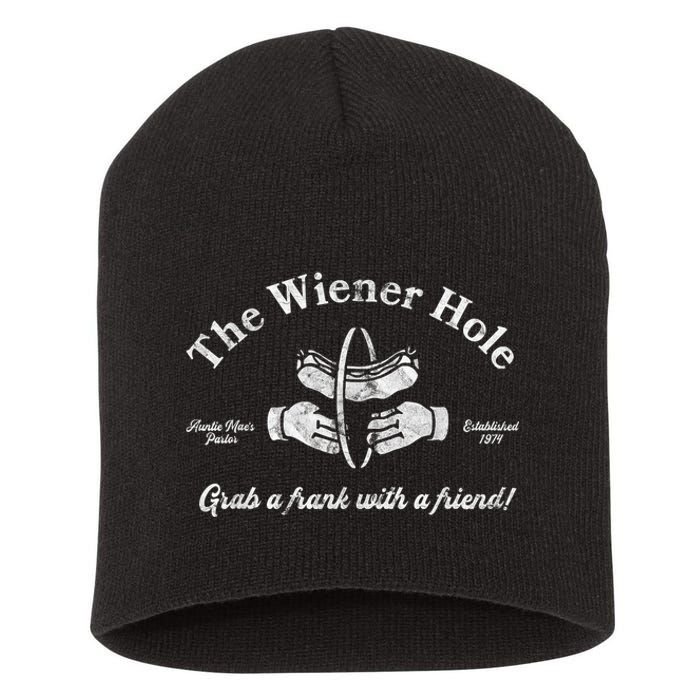 The Wiener Hole Grab A Frank With A Friend Funny Vintage Short Acrylic Beanie