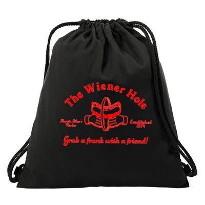 The Wiener Hole Grab A Frank With A Friend Drawstring Bag