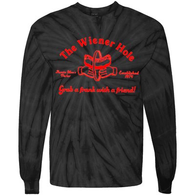 The Wiener Hole Grab A Frank With A Friend Tie-Dye Long Sleeve Shirt