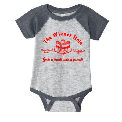 The Wiener Hole Grab A Frank With A Friend Infant Baby Jersey Bodysuit