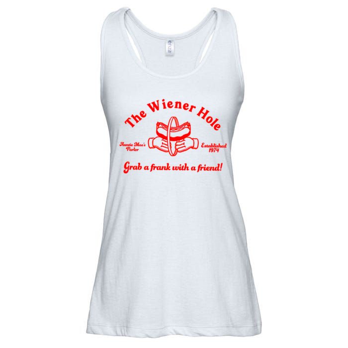 The Wiener Hole Grab A Frank With A Friend Ladies Essential Flowy Tank