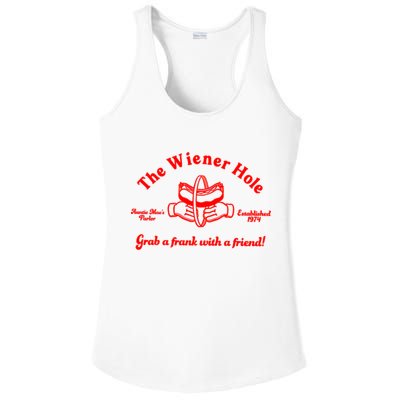 The Wiener Hole Grab A Frank With A Friend Ladies PosiCharge Competitor Racerback Tank