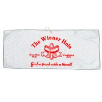 The Wiener Hole Grab A Frank With A Friend Large Microfiber Waffle Golf Towel