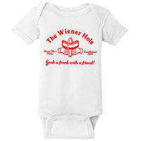 The Wiener Hole Grab A Frank With A Friend Baby Bodysuit